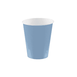 PAPER CUPS 266 ML 8 CT PALE BLUE