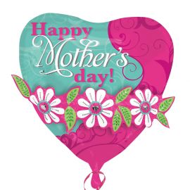 24 INCH HAPPY MOTHERS DAY HEART BANNER