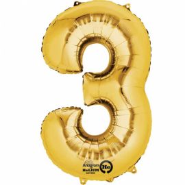 34 INCH GOLD NUMBER 3 BALLOON