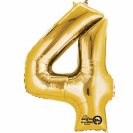34 INCH GOLD NUMBER 4 BALLOON