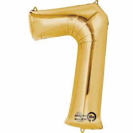 34 INCH GOLD NUMBER 7 BALLOON