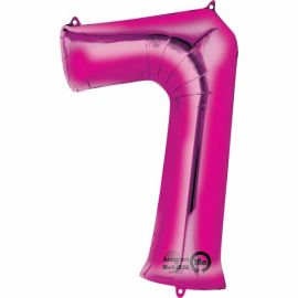 34 INCH PINK NUMBER 7 BALLOON