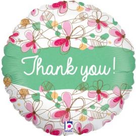 18 INCH FLORAL THANK YOU HOLOGRAPH