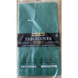 54 INCH X 108 INCH TABLECOVER PLASTIC GREEN