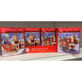 BOX CARDS TRADITIONAL SANTA CHRISTMAS CARDS