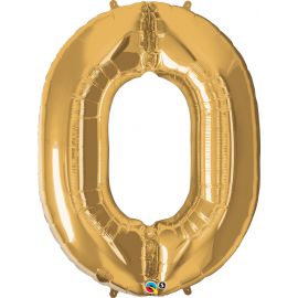 34 INCH GOLD NUMBER 0 BALLOON