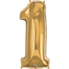 34 INCH  GOLD NUMBER 1  BALLOON