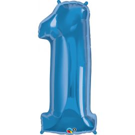 34 INCH NUMBER ONE BLUE BALLOON