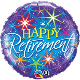 18 INCH RETIREMENT COLORFUL BURSTS       