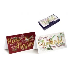BOX CARDS LUXURY SLIM WHIMISCAL TEXT PK OF 10 - TO