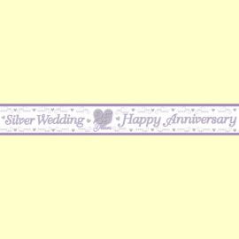 SILVER WEDDING ANNIVERSARY BANNER 2.6M 