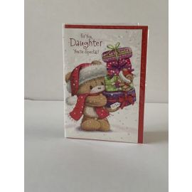 CHRISTMAS CARD CUTE DAUGHTER CODE G PACK OF 12