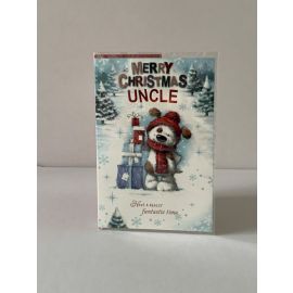 CHRISTMAS CARD CUTE UNCLE CODE G PACK OF 12