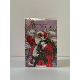 CHRISTMAS CARD SANTA UNCLE CODE G PACK OF 12