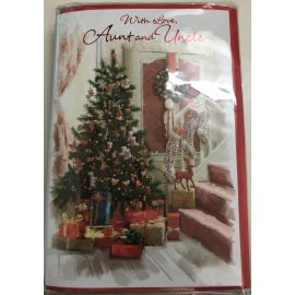 CHRISTMAS CARDS AUNT & UNCLE CODE G PK 12