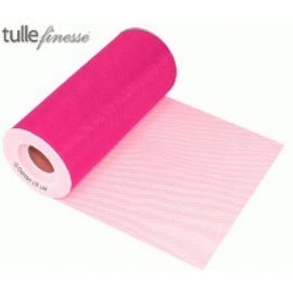 TULLE FINESSE 6 INCH X 25 YARDS HOT PINK