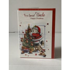 CHRISTMAS CARD CUTE UNCLE PACK OF 12