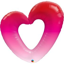 42 INCH PINK OMBRE HEART 16650 071444166478