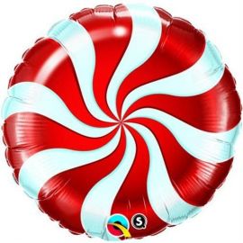 9 INCH AIR FILL CANDY SWIRL RED 50989 071444509893