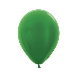 5 INCH METALLIC GREEN BALLOONS PK OF 100