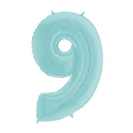 26 INCH PASTEL BLUE NUMBER 9 BALLOON