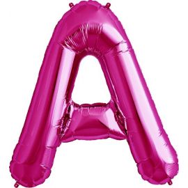 34 INCH LETTER A MAGENTA BALLOON