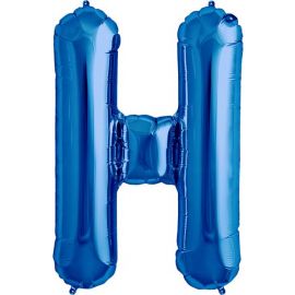 34 INCH LETTER H BLUE BALLOON