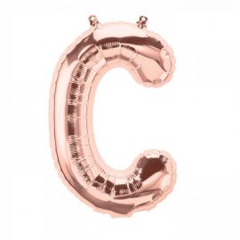 16 INCH AIR FILL ROSE GOLD LETTER C