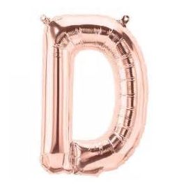 16 INCH AIR FILL ROSE GOLD LETTER D