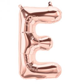 16 INCH AIR FILL ROSE GOLD LETTER E