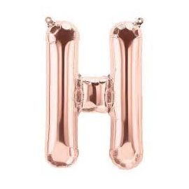 16 INCH AIR FILL ROSE GOLD LETTER H