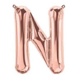 16 INCH AIR FILL ROSE GOLD LETTER N